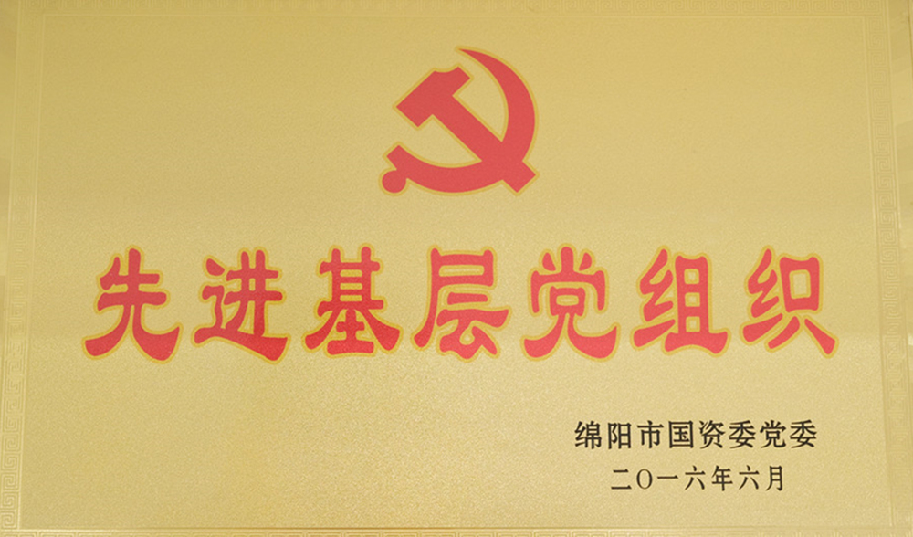 2016年度绵阳市国资委党委先进基层党组织